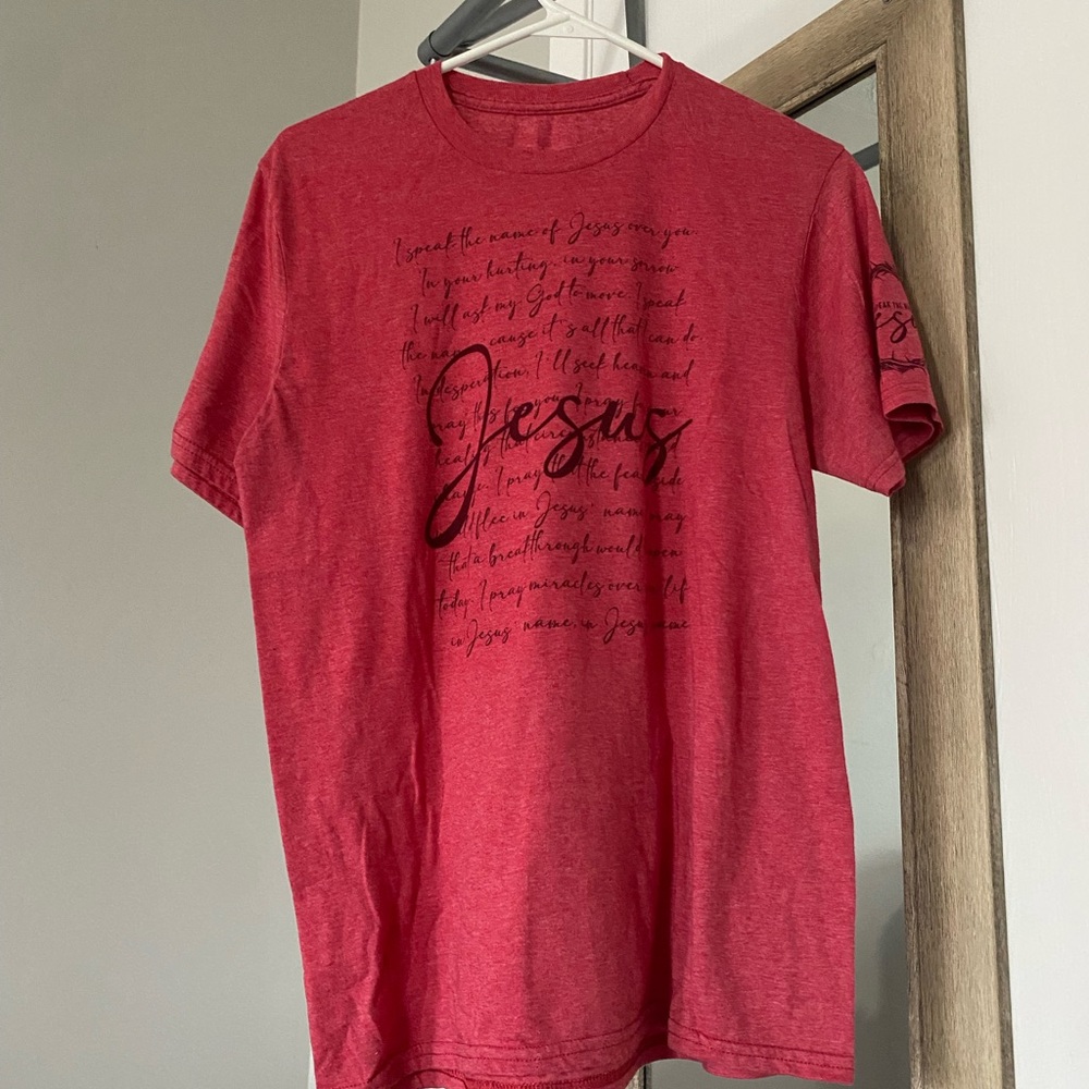 Red Graphic Jesus Tee
